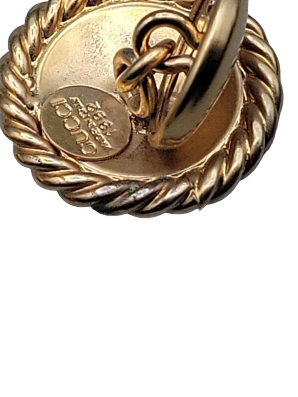 Vintage Gucci 1992 Red Enamel GG Logo Blazer Buttons Gold Plated Set of 2 Italy - Picture 11 of 15